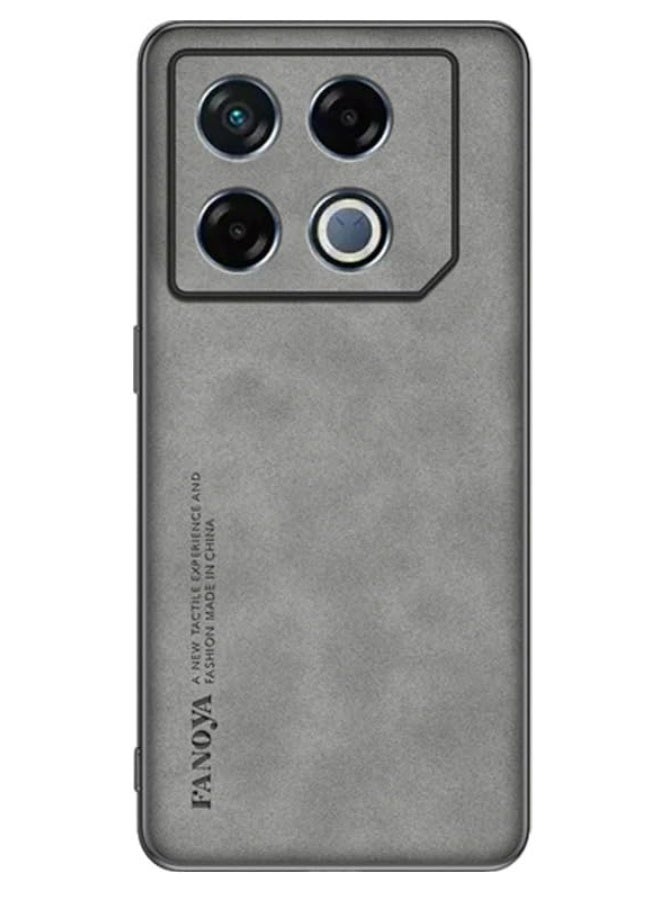 Case Compatible with Infinix GT 20 Pro, Plain Leather Case Matte Silicone Bumper Anti-Fingerprint Shockproof Protective Back Cover for Infinix GT 20 Pro - Image 1